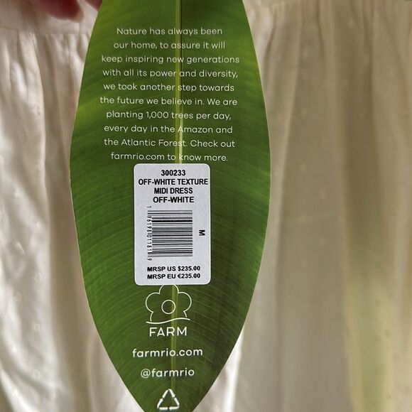 FARM Rio Cream Midi Dress with Blue and Green Accents - Picture 4 of 6